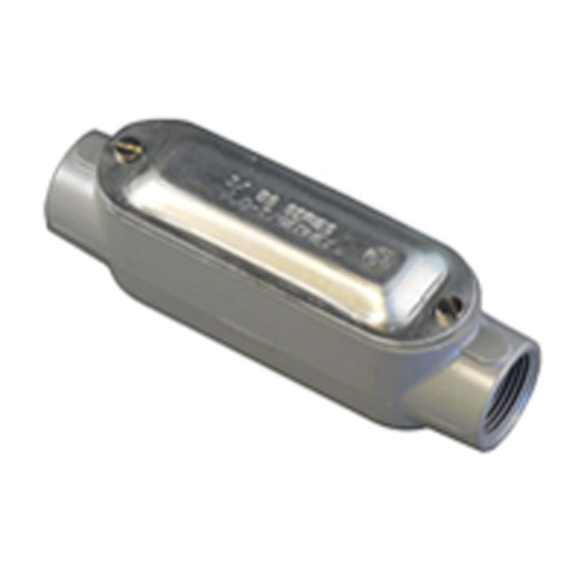 Appleton UNILETS C-125ACGA Type-C Conduit Outlet Body With Cover and Gasket, 1-1/4 in Hub, Form 85 Form, 34.8 cu-in Capacity, Aluminum, Epoxy Powder Coated