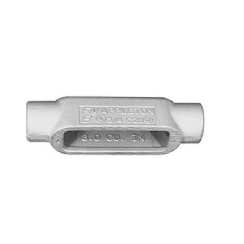 Appleton® UNILETS™ C28 Type C Conduit Outlet Body, Form 8 Form, 8 cu-in Capacity, Grayloy Iron, Triple Coated