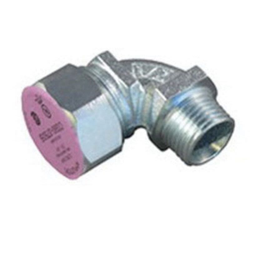 Appleton CG90-5050S Liquidtight Strain Relief Connector, 1/2 in Trade, 1/2 to 5/8 in Cable Openings, Malleable Iron