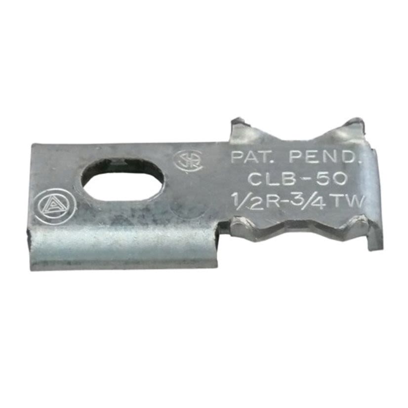 Appleton CLB-50 Clamp Back, 1/2 in, For Use With EMT Conduit, Steel, Zinc Electroplated
