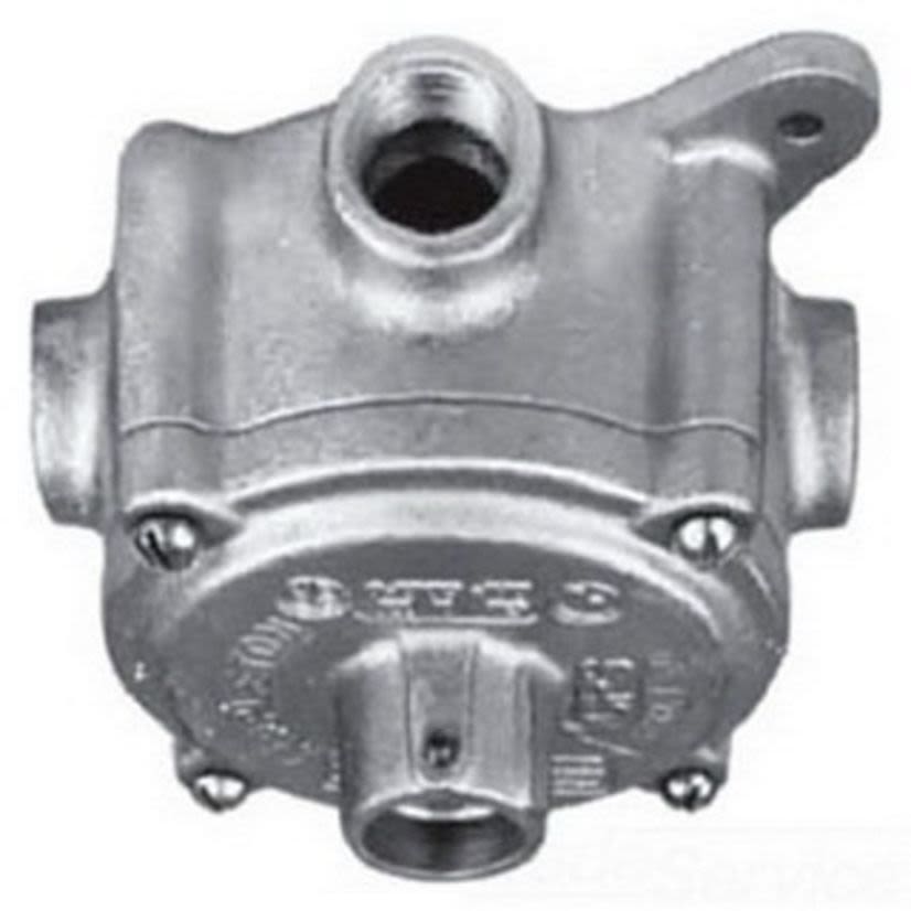 Appleton UNILETS CPU20-75 Universal Conduit Outlet Box With Hub Cover, 1/2 to 3/4 in Hub, 3.81 in Cover Opening, Malleable Iron, Triple Coated