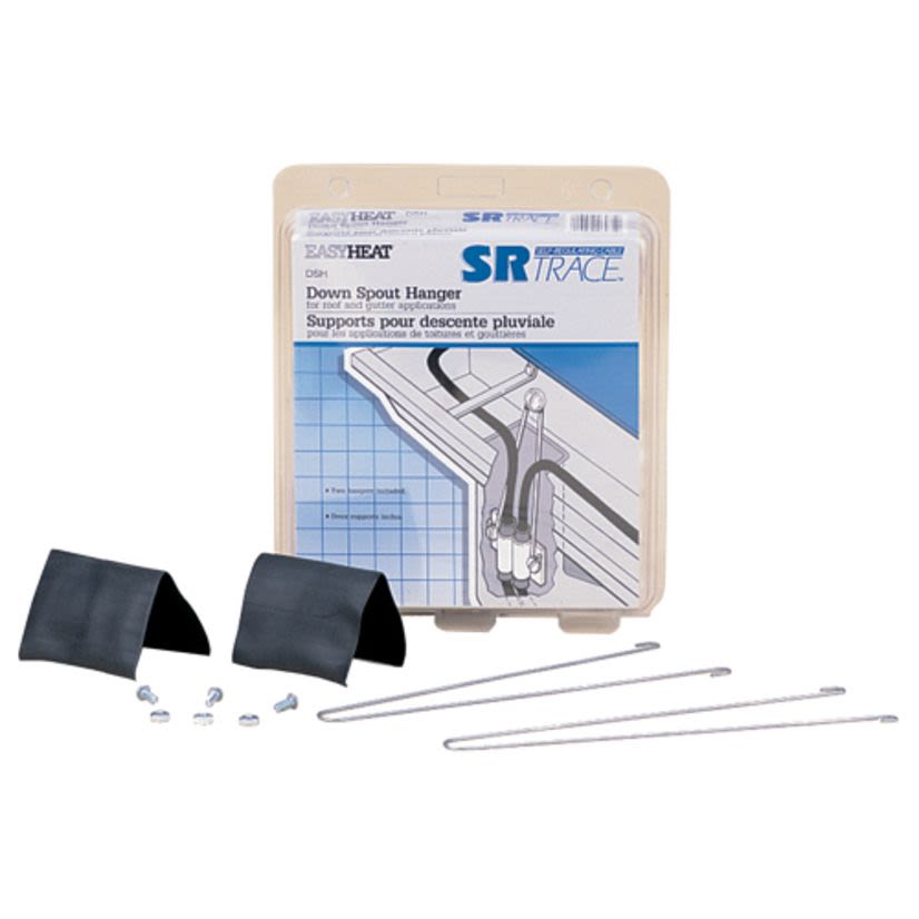 Emerson Electric EasyHeat® SR Trace® DSH Downspout Hanger Kit, For Use With EasyHeat™ SR Trace™ Self-Regulating Heating Cables, Steel, Zinc Electroplated