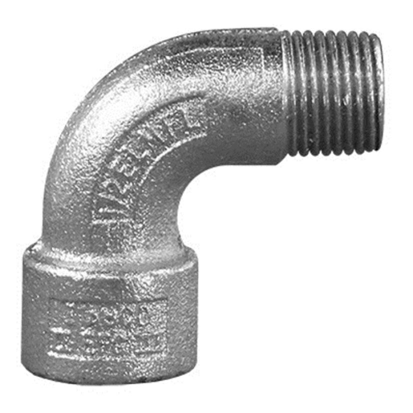 Appleton® UNILETS® ELMFL90-100 Dust-Ignitionproof Explosionproof Conduit Elbow, 1 in Trade, 90 deg, Malleable Iron, Zinc Electroplated