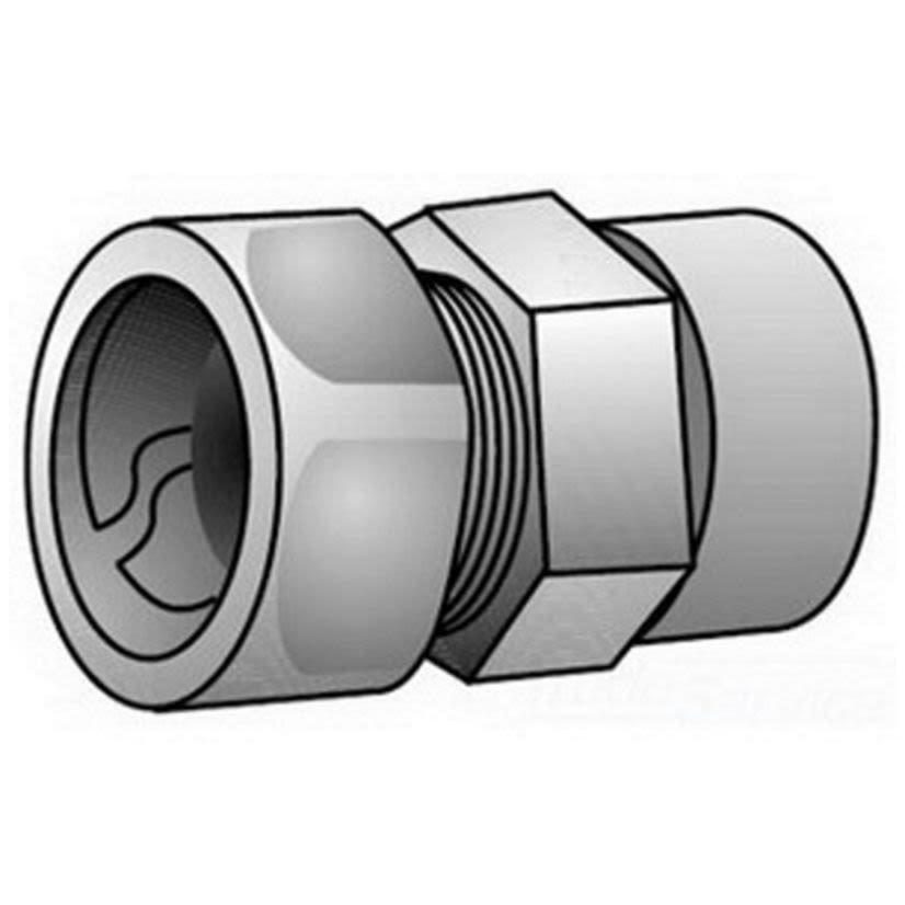 Emerson Electric O-Z/Gedney ETR-75 Transition Coupling, 3/4 in, For Use With Threadless RMC and IMC to EMT Conduit, Malleable Iron, Zinc Plated