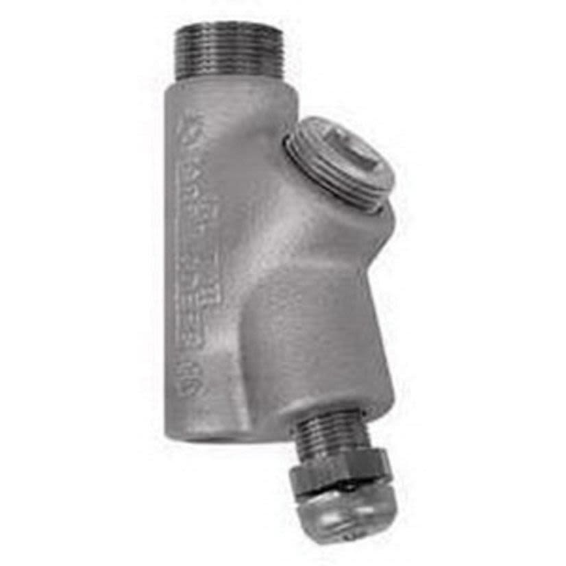Appleton® UNILETS® EYDM75 Dust-Ignitionproof Explosionproof Raintight Conduit Sealing Fitting With Removable Male Nipple, 3/4 in, For Use With IMC/Threaded Rigid Metallic Conduit, Malleable Iron, Triple Coated