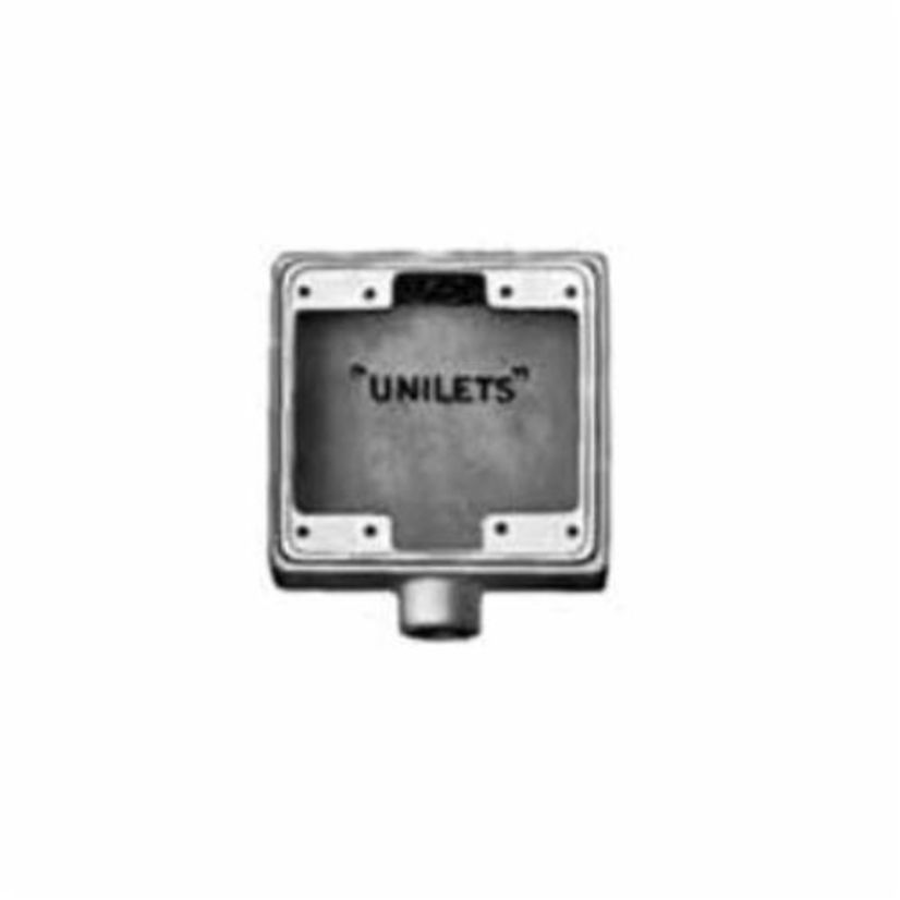 Emerson Electric Appleton® UNILETS™ FS275 Type FS Heavy Duty Shallow Device Box With Internal Ground Screw, Malleable Iron, 32 cu-in Capacity, 2 Gangs, 1 Outlets, 1 Knockouts, 4.63 in H x 4.63 in W x 2 in D