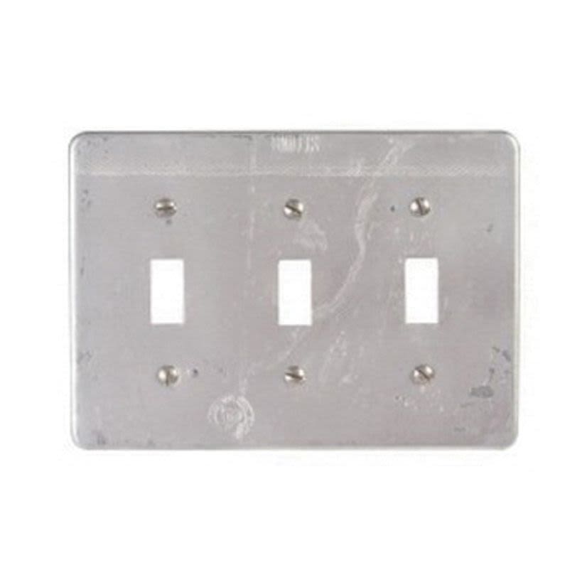 Appleton FSK-3TS Weatherproof Device Box Cover, 4-9/16 in L x 6-7/16 in W, Tumbler/Toggle Flush Switch Cover, Steel
