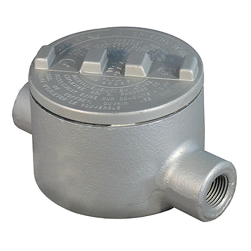 Appleton UNILETS GRC125-A Dust-Ignitionproof Explosionproof Conduit Outlet Box, 1-1/4 in, 3.94 in Cover Opening, 31 cu-in, Epoxy Powder Coated