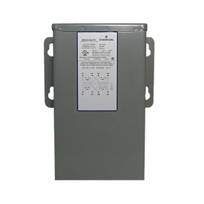 Emerson Electric SolaHD HS1B250 Non-Ventilated Non-Encapsulated Automation Transformer, 240/480 VAC Primary, 120/240 VAC Secondary, 0.25 kVA Power Rating, 60 Hz, 1 Phase