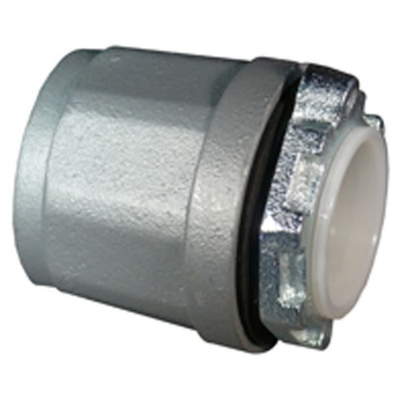 Appleton® HUB-250 Straight Conduit Hub, 2-1/2 in, For Use With IMC/Rigid Conduit, Malleable Iron, Triple Coated