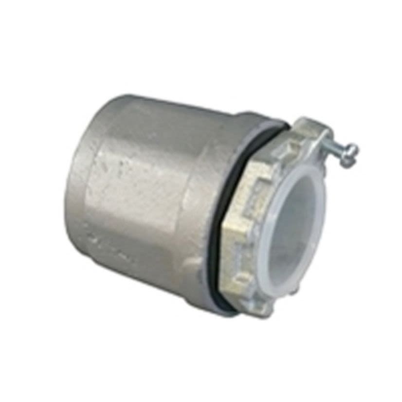 Appleton HUB-200B Insulated Throat Straight Conduit Hub With Bonding Screws, 2 in, For Use With IMC/Rigid Conduit, Malleable Iron, Triple Coated