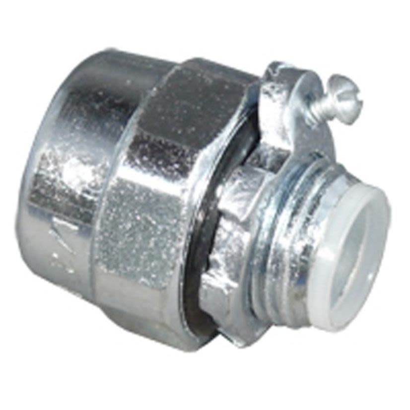 Appleton HUB-75B Insulated Throat Straight Conduit Hub With Bonding Screws, 3/4 in, For Use With IMC/Rigid Conduit, Steel, Zinc Electroplated