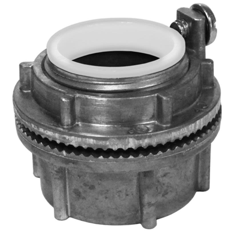 Appleton NEER HUBG125DN Grounding Watertight Conduit Hub, 1-1/4 in, For Use With IMC/Rigid Conduit, Die Cast Zinc