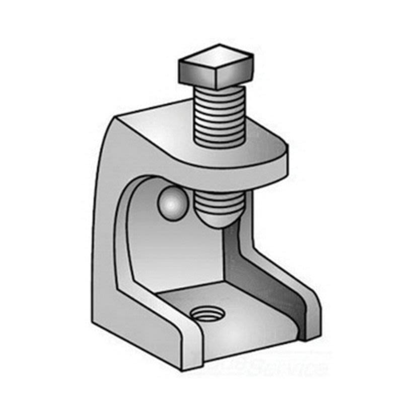 Emerson Electric O-Z/Gedney IS-500 Beam Clamp, 1/4-20 in Conduit, 335 lb Load, Malleable Iron, Hot Dipped Galvanized