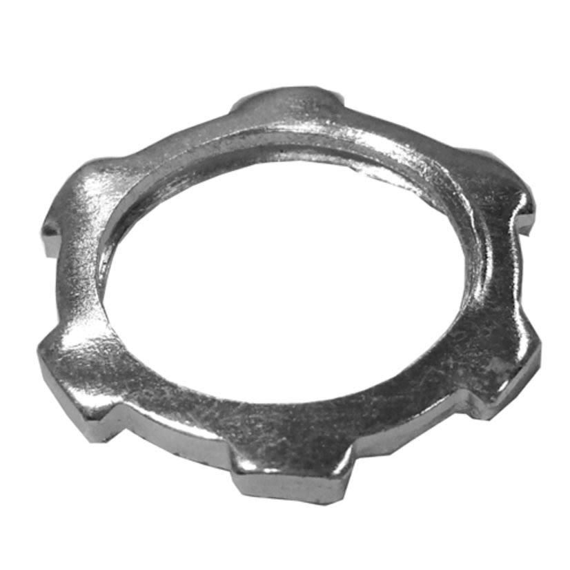 Appleton® NEER™ L-700 L Series Standard Conduit Locknut, 2-1/2 in NPSL, For Use With Threaded Conduit/Connectors, Steel, Electro-Zinc Plated