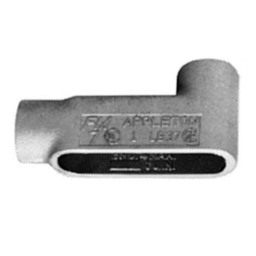 Appleton UNILETS LB67 Type LB Conduit Outlet Body, 2 in Hub, 7, 50 cu-in, Grayloy Iron, Triple Coated
