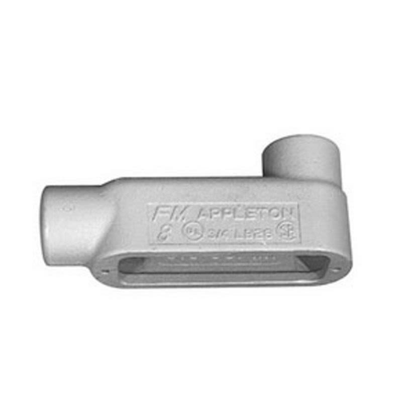 Emerson Electric Appleton® UNILETS™ LB68 Type LB Conduit Outlet Body, 2 in Hub, 8, 105 cu-in, Grayloy Iron, Triple Coated