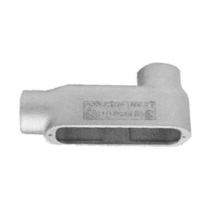 Appleton UNILETS LB400-M Type LB Conduit Outlet Body, 4 in Hub, 35, 330 cu-in, Malleable Iron, Triple Coated