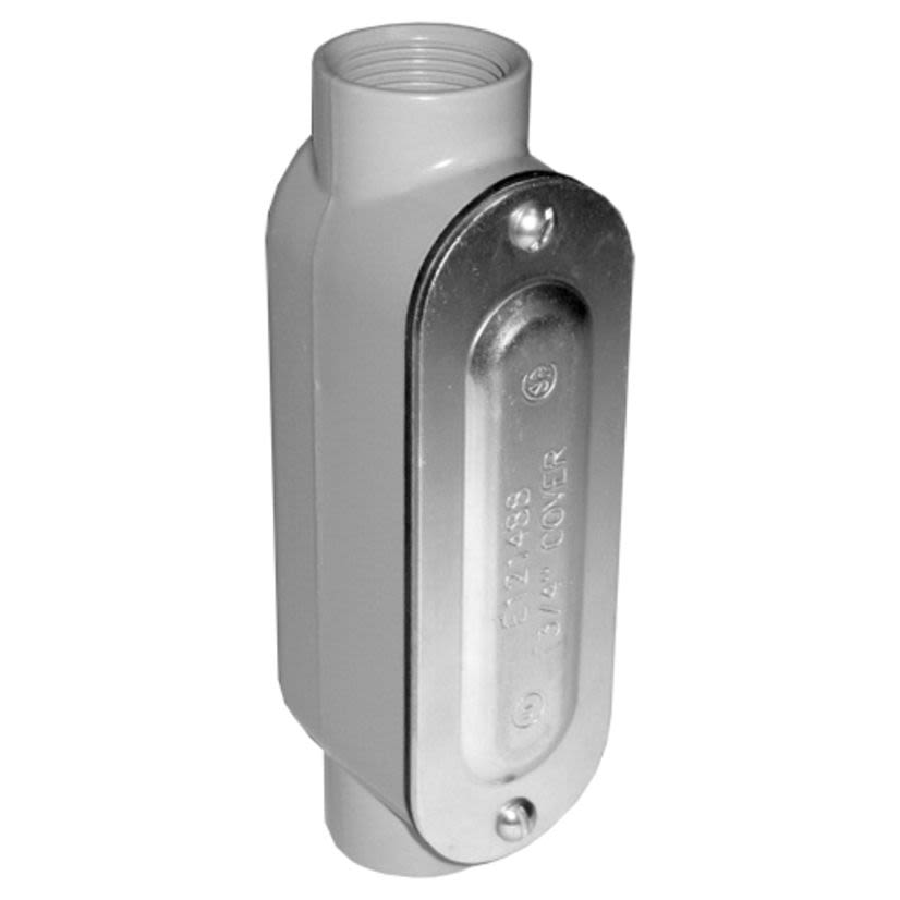 Appleton NEER LC125DCG Type LC Conduit Outlet Body, 1-1/2 in Hub, 33.4 cu-in Capacity, Die-Cast Aluminum, Epoxy Powder Coated