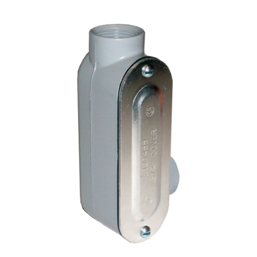 Appleton NEER LR50DCG Type LR Conduit Outlet Body, 1/2 in Hub, 4.35 cu-in Capacity, Die-Cast Aluminum, Epoxy Powder Coated