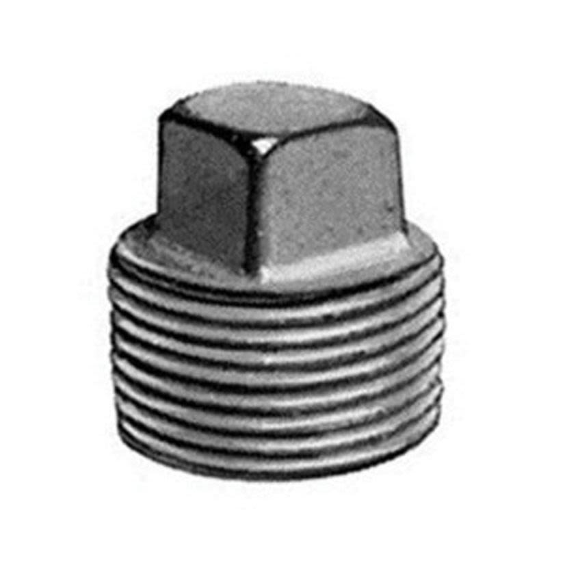 Appleton UNILETS PLG-350S Dust-Ignitionproof Close-Up Square Head Explosionproof Plug, 3-1/2 in, For Use With IMC/Threaded Rigid Metallic Conduit, Malleable Iron, Zinc Electroplated