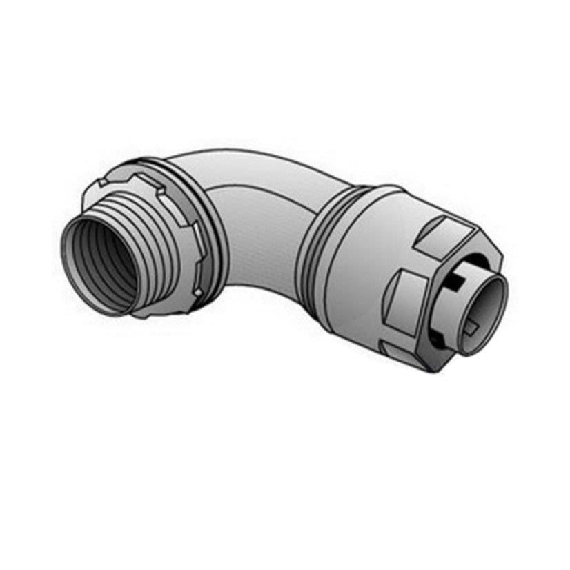 Emerson Electric O-Z/Gedney Grip-Tite® SR-975-500 Type SR Strain Relief Connector, 3/4 in Trade, 3/8 to 1/2 in Cable Openings, Malleable Iron, Zinc Plated