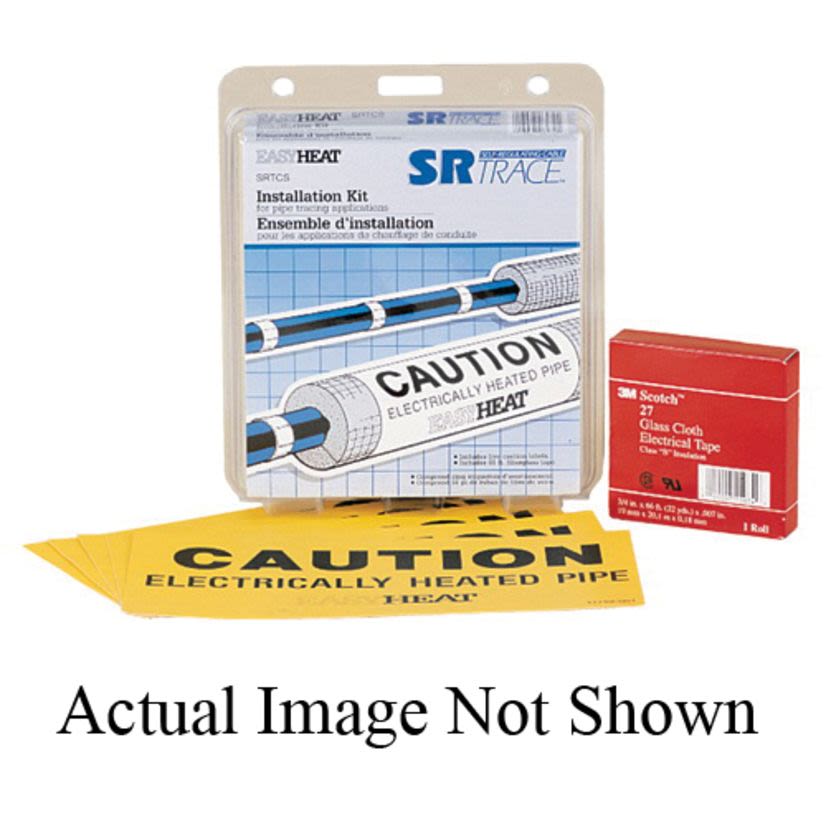 Emerson Electric EasyHeat® SR Trace™ SRTCS Pipe Tracing Heat Cable Installation Kit, For Use With Self-Regulating Heating Cables, Clear/White