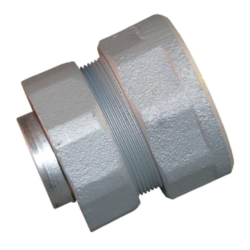 Emerson Electric Appleton® ST-300F Liquidtight Oiltight Raintight Conduit Connector With Threaded Hub, 3 in Trade, Straight, Malleable Iron, Triple Coated