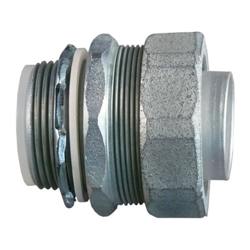 Appleton® STB-125 Liquidtight Oiltight Raintight Conduit Connector With Insulated Throat, 1-1/4 in Trade, Straight, Malleable Iron, Triple Coated