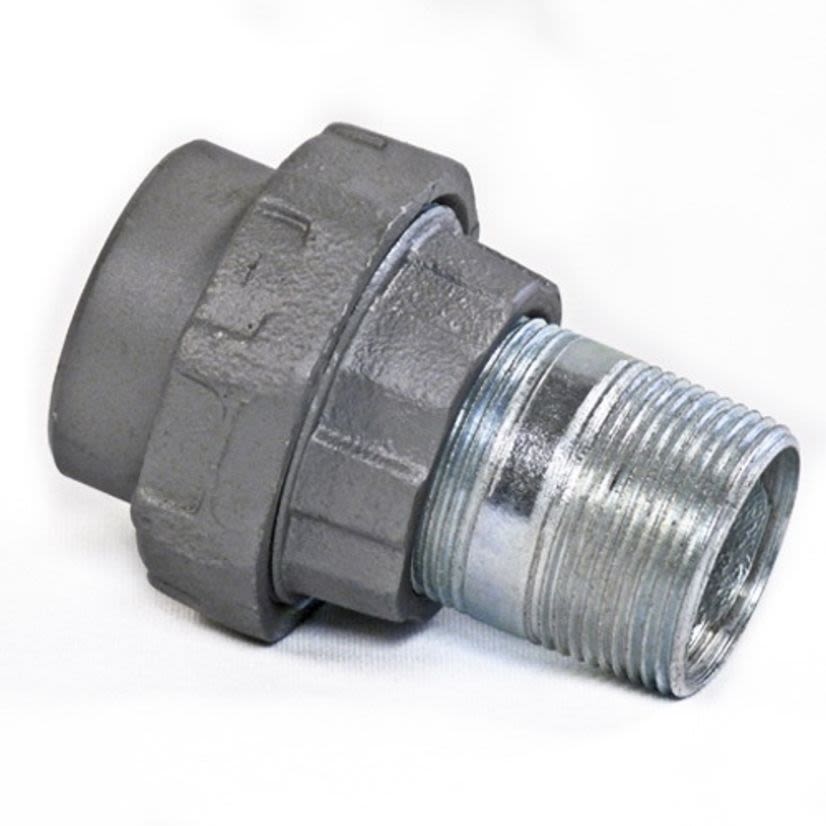 Appleton UNILETS UNY300R Dust-Ignitionproof Explosionproof Conduit Union With Removable Male Nipple, 3 in, Malleable Iron, Triple Coated