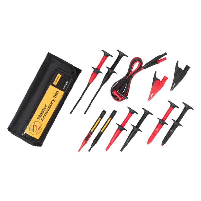 Fluke SureGrip TLK-225 Industrial Master Test Lead Set, 13 Pieces, For Use With Electrical Tester