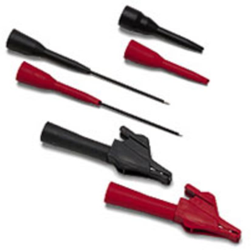 Fluke TP920 Test Probe Adapter Set, For Use With TL71 and TL75 Test Probe Adapter, 300 V AC, 3 A, Stainless Steel, Black/Red