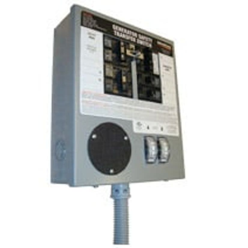 Generac 6376 30 Amp 6 to 10 Circuit Prewired Industrial Surface Mount Manual Transfer Switch