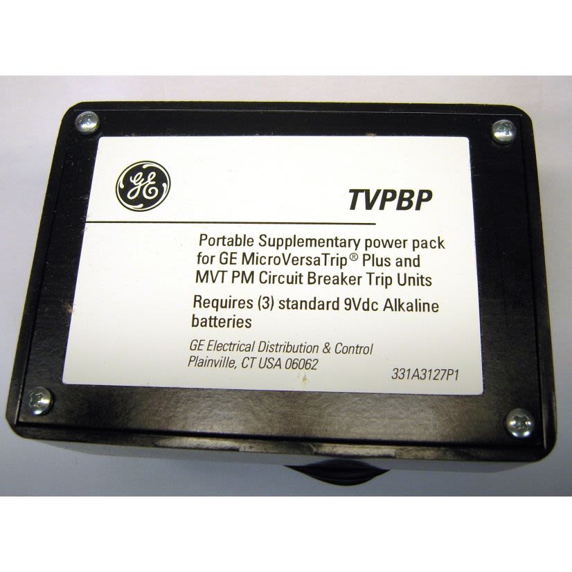 GE MicroVersaTrip® GE Industrial Solutions TVPBP Portable Battery Pack, For Use With Spectra™ RMS Molded Case Circuit Breaker