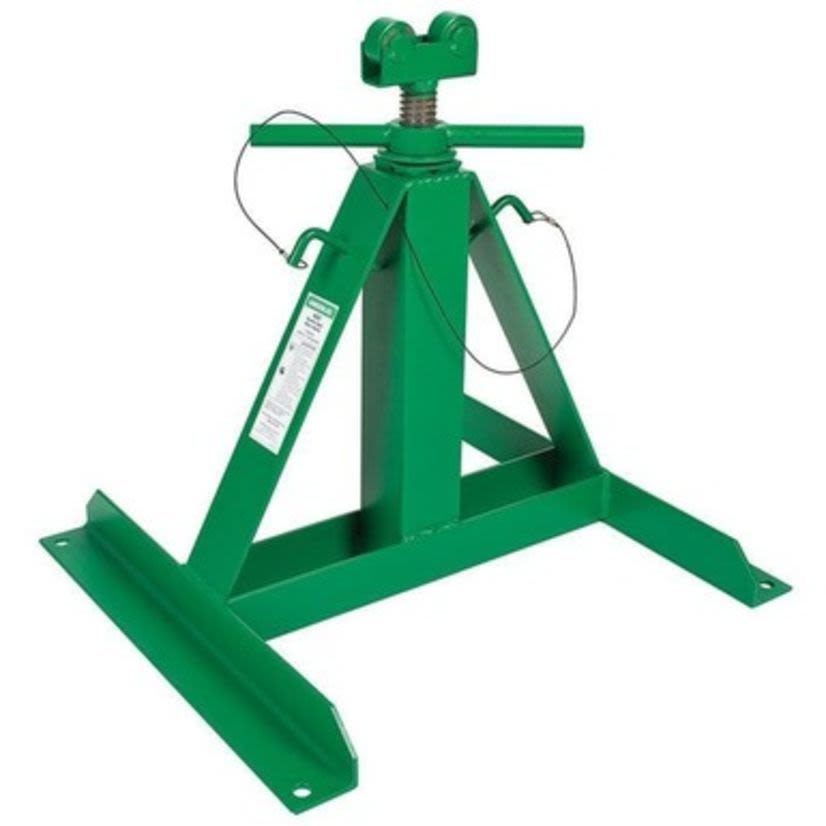 Greenlee 683 Adjustable Screw Jackstand Reel Assembly, 2500 lb Load, 24 in L x 22 to 54 in H, Steel