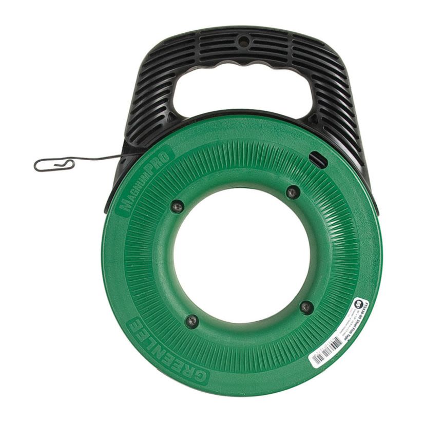 Greenlee MagnumPRO FTS438-240 Fish Tape, 1/8 in W Tape, 240 ft L Tape, Flat Profile, Steel Tape