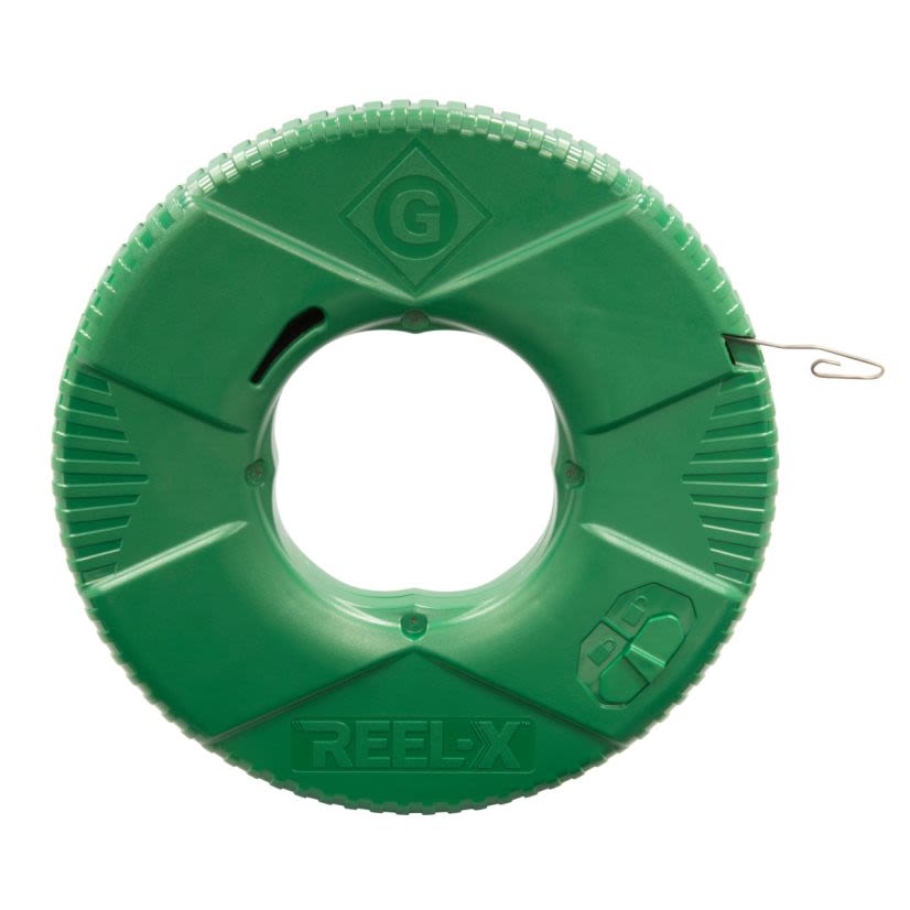 Greenlee FTXS-125BP FTXS Fish Tape, 1/8 in W Tape, 125 ft L Tape, Steel Tape