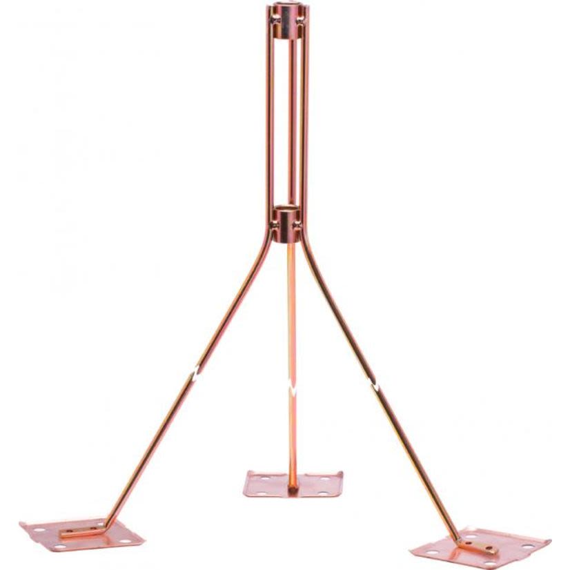 Harger® 140-24AD Adhesive Feet Air Terminal Brace, For Use With 36 in Air Terminal, Copper