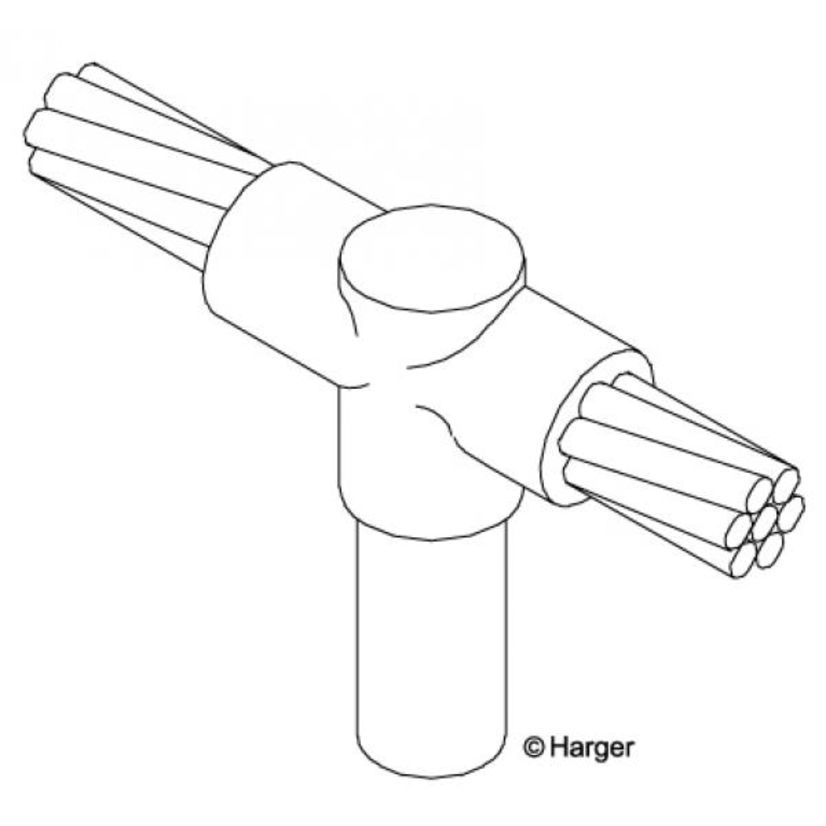 Harger Ultraweld GO584L Type GO Weld Metal Mold, 4 AWG Conductor, 5/8 in Rod, Cable to Ground Rod Connection, Graphite