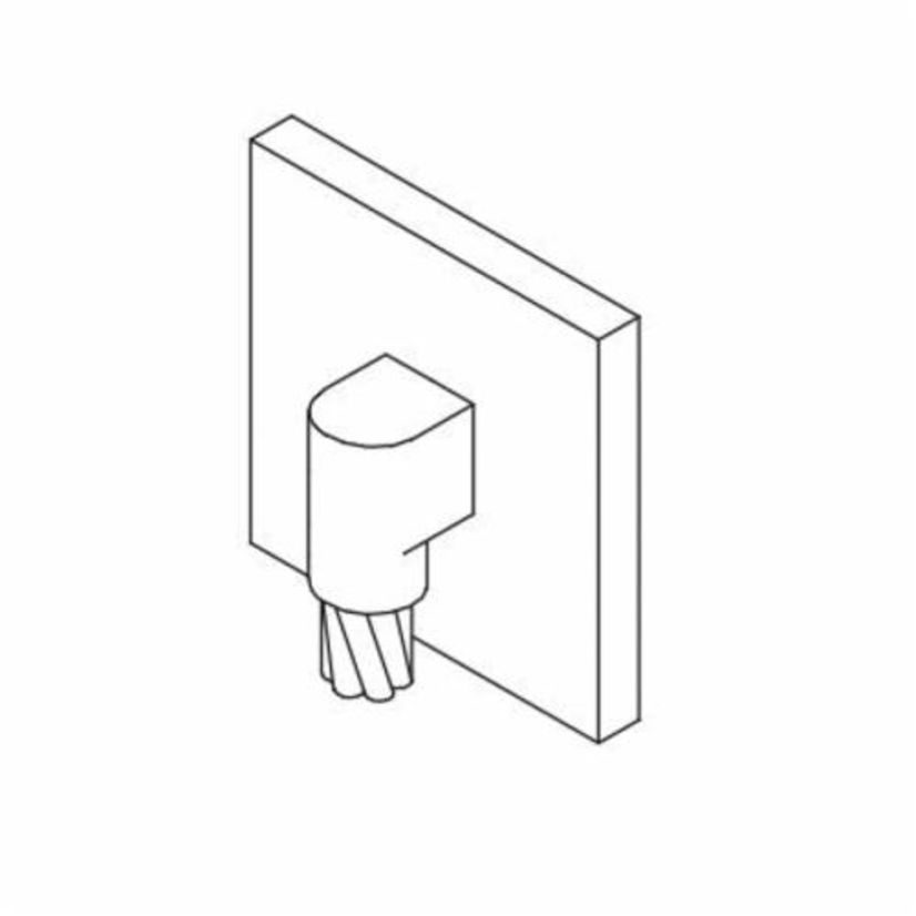 Harger® Ultraweld VD4/0B Type VD Weld Metal Mold, 2 AWG Conductor, Cable to Steel Surface/Flat Connection, Graphite