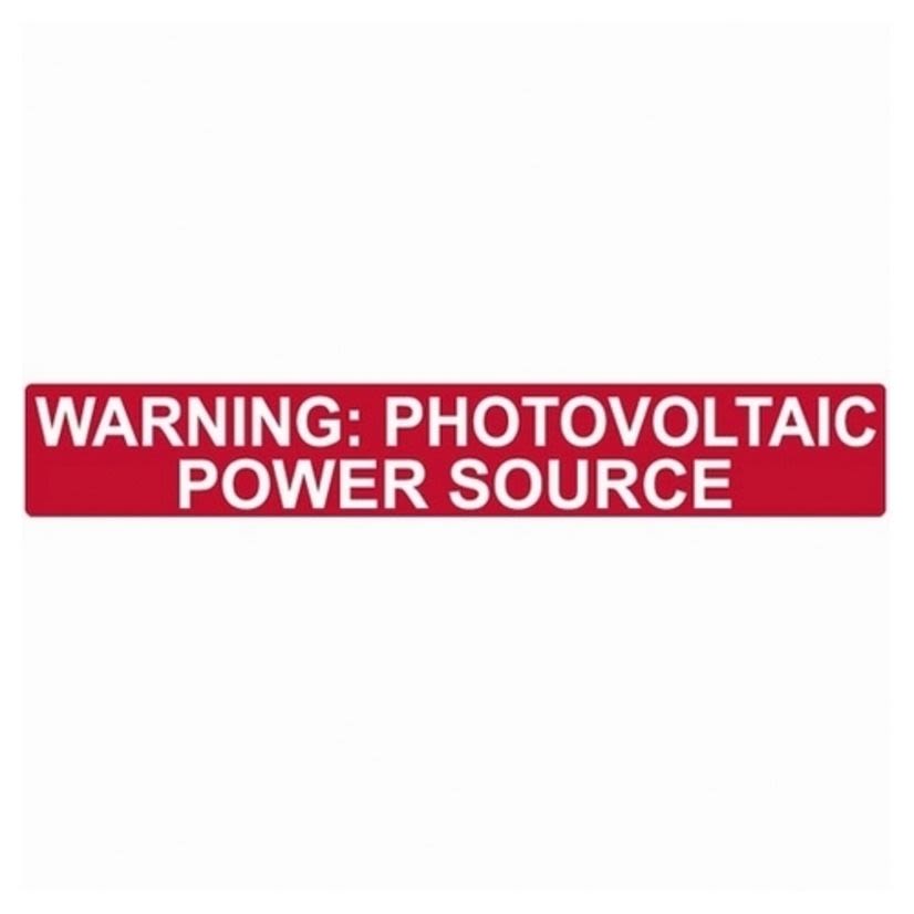 HELLERMANNTYTON 596-00206 PHO-VOLTAIC POWER SOURCE",6.5" X 1"