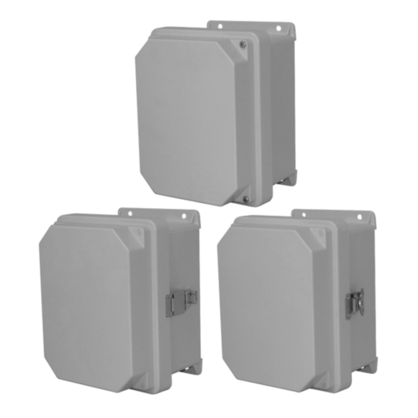 nVent HOFFMAN RVJ1210HWPL2 RVJ Industrial Enclosure, x 11.32 in W x 5.6 in D x 13.32 in H, NEMA 3, 3R, 4, 4X, 12, 13, IP66 NEMA Rating, Fiberglass