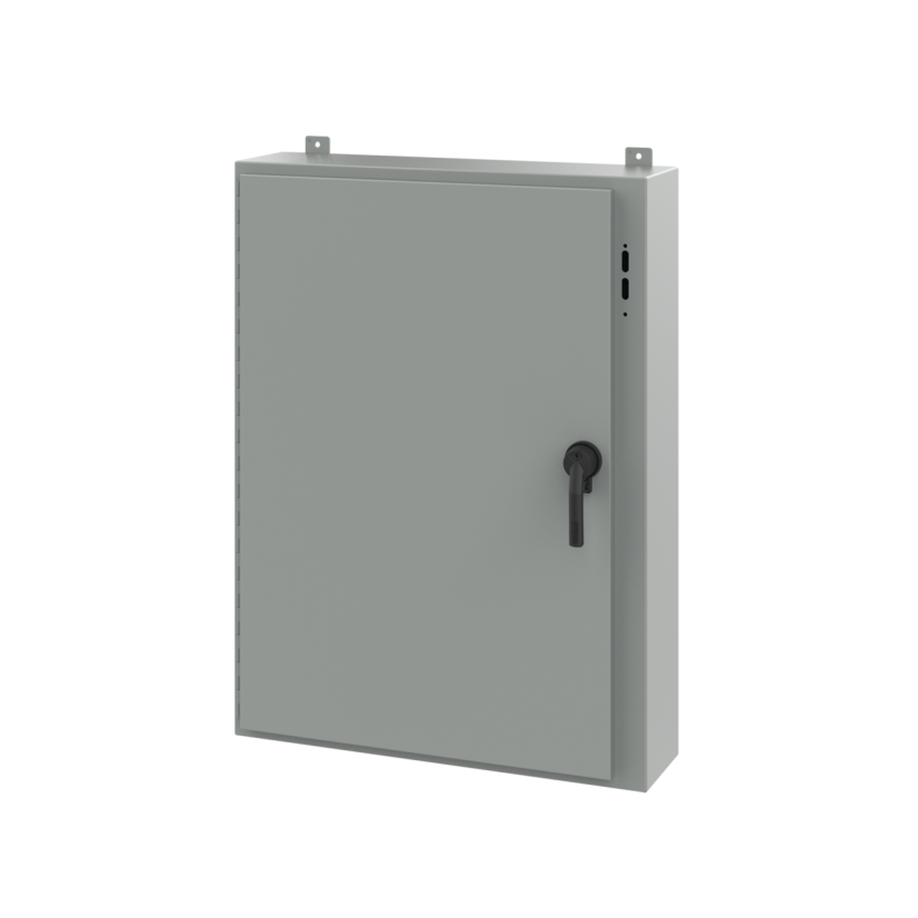 nVent HOFFMAN A48SA3810LPPL A25 Preferred Cutout Disconnect Enclosure With Handle, 48 in L x 37.38 in W x 10 in D, NEMA 12/13 NEMA Rating, Steel
