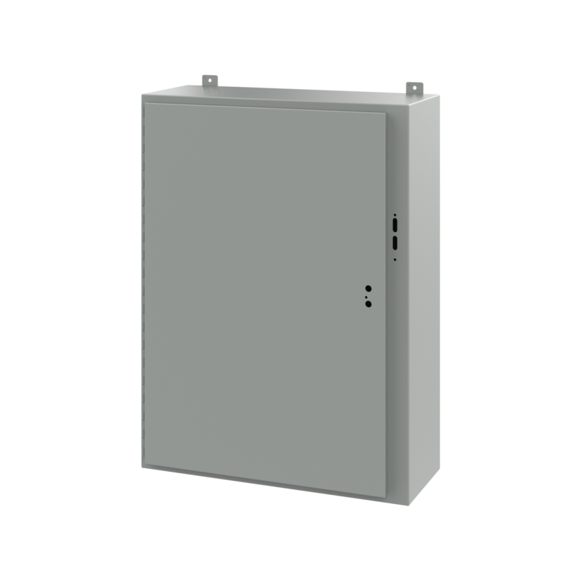 nVent HOFFMAN A48SA3812LPPL A25 Preferred Cutout Disconnect Enclosure With Handle, 48 in L x 37.38 in W x 12 in D, NEMA 12/13 NEMA Rating, Steel