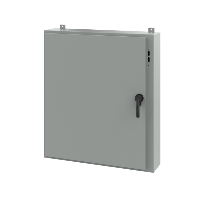nVent HOFFMAN A42SA3808LPPL A25 Preferred Cutout Disconnect Enclosure With Handle, 42 in L x 37.38 in W x 8 in D, NEMA 12/13 NEMA Rating, Steel