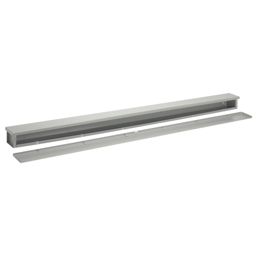 nVent HOFFMAN A8848RT F40PT Wiring Trough, 48 in L x 8 in W x 8 in H, Slip-On Removable Cover, Steel
