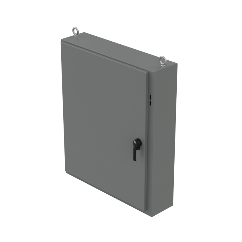 nVent HOFFMAN A48X1E4018 A26M1 1-Door Low Profile Disconnect Enclosure With Handle, 48 in L x 40-1/4 in W x 18 in D, NEMA 12/IP55 NEMA Rating, Steel