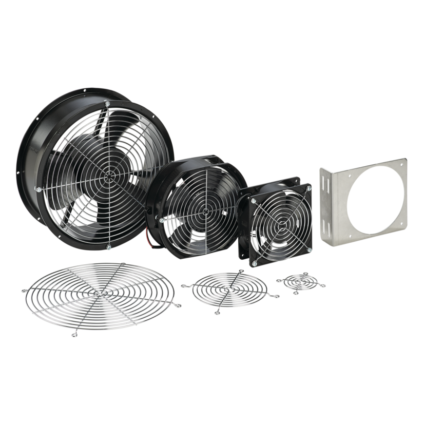 nVent HOFFMAN D85 Compact Axial Fan, 100 to 120 VAC, 0.45/0.36 A, 36/32 W, 200/240 cfm