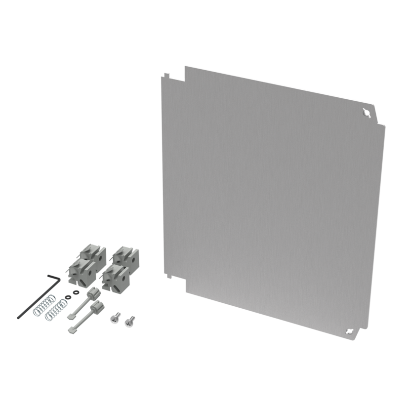 nVent HOFFMAN POLYPRO™ A1210PSWPNL PCRY Swing Out Panel, 10-3/4 in L x 8.88 in W, For Use With POLYPRO™ Polyester Enclosures, Aluminum