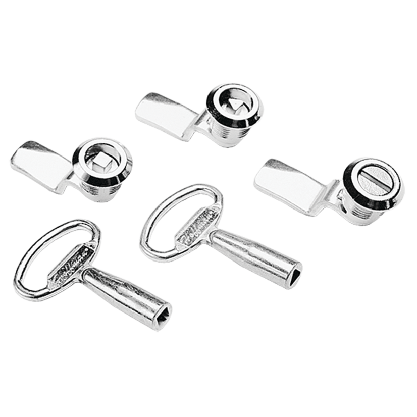 nVent HOFFMAN A80 Quarter Turn Latch Kit, Slotted Handle, For Use With NEMA 4 and 12 Enclosures, Steel, Chrome